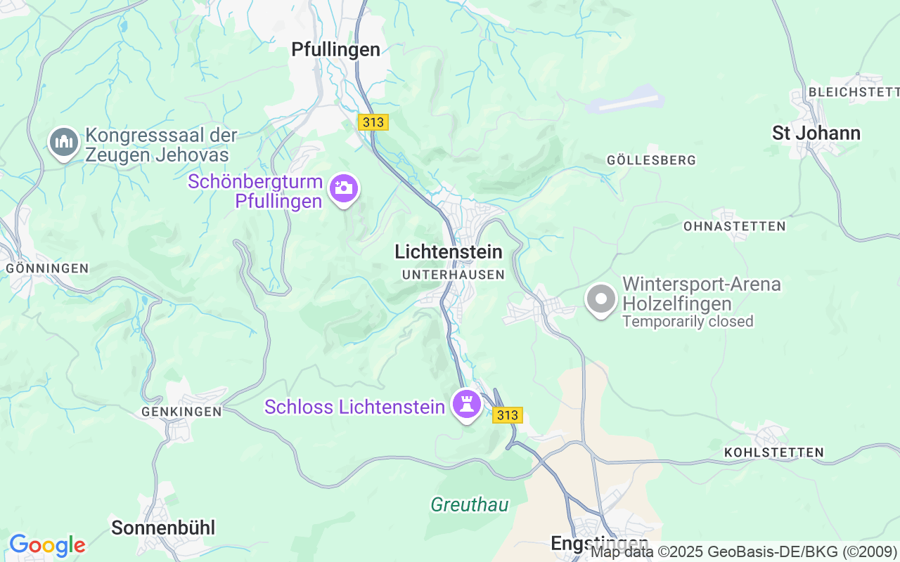 Beeindruckendes, freistehendes Einfamilienhaus in erstklassiger Lage in Lichtenstein