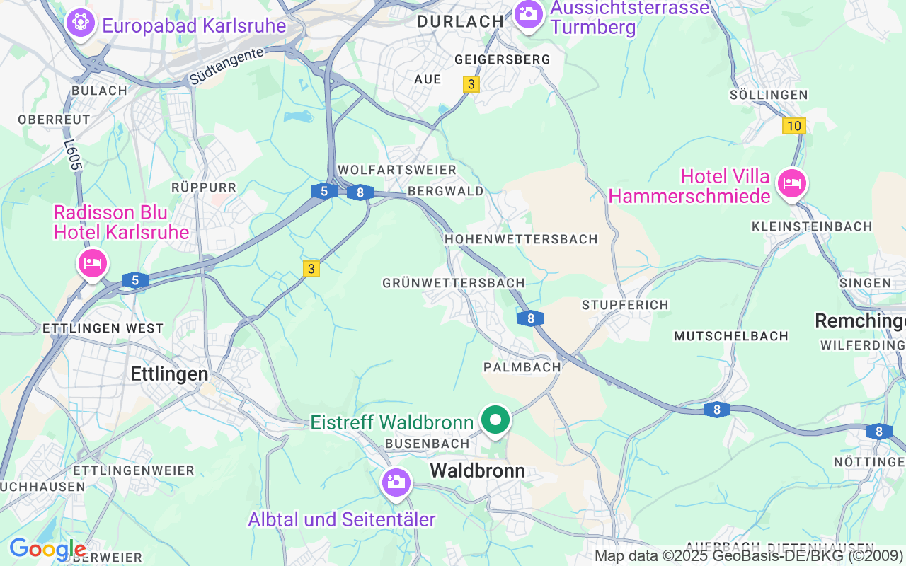 Einfamilienhaus in grünem und ruhigen Höhenstadtteil von Karlsruhe