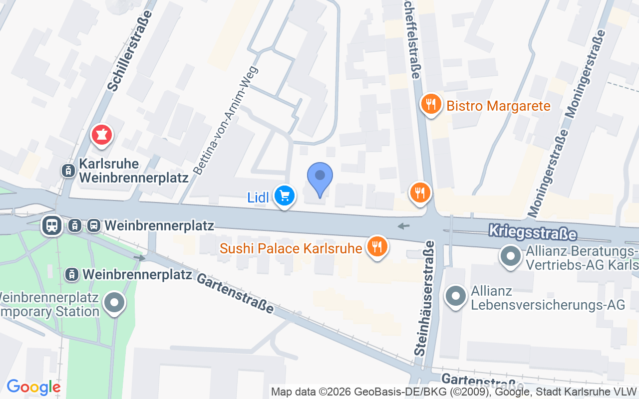 Zuhause mit 26 Zimmern in einem sanierten Denkmal in Karlsruhe