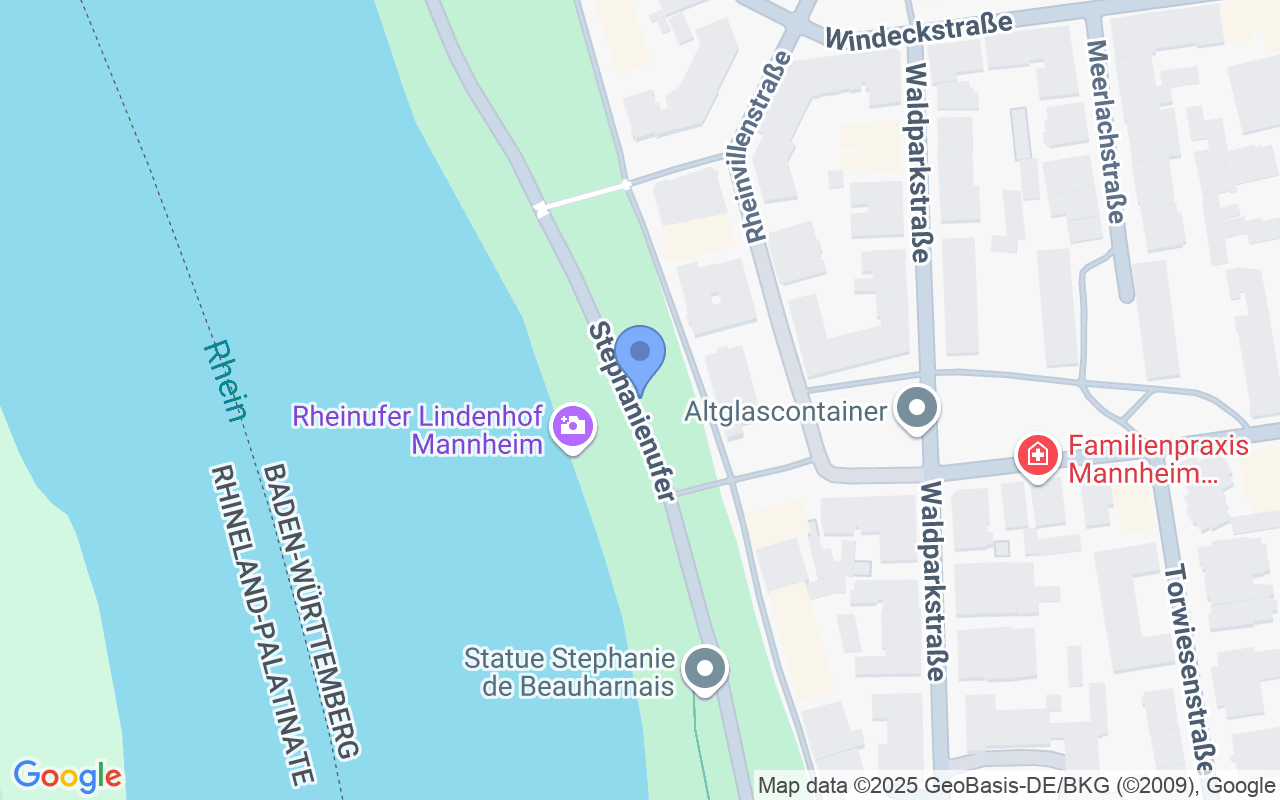 Stephanien Ufer in erster Reihe am Rhein 3-Zimmer, modernisiert, provisionsfrei