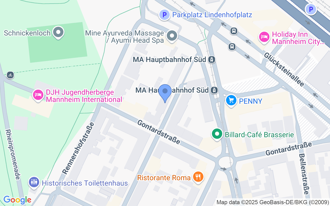 Exklusive, geräumige und vollständig renovierte 1-Zimmer-Wohnung mit Balkon und EBK in Mannheim