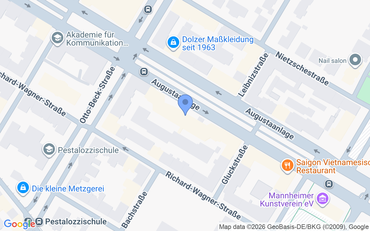 Helle 2 Zimmer Wohnung MA Augustaanlage 45 qm